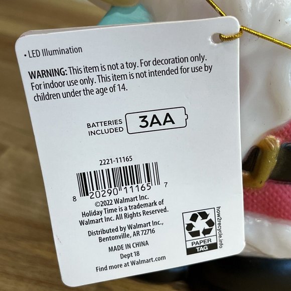 Holiday Time Holiday Gnome Tabletop Blow Mold 1 Inch Battery